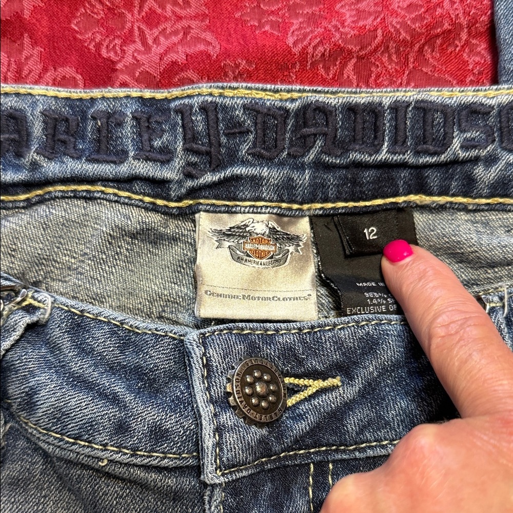 Harley-Davidson Womens Boot Cut Jeans - Blue